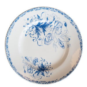 Grande assiette bleu cobalt