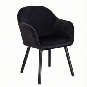 Fauteuil en velours Noir disponible à la location à Dijon